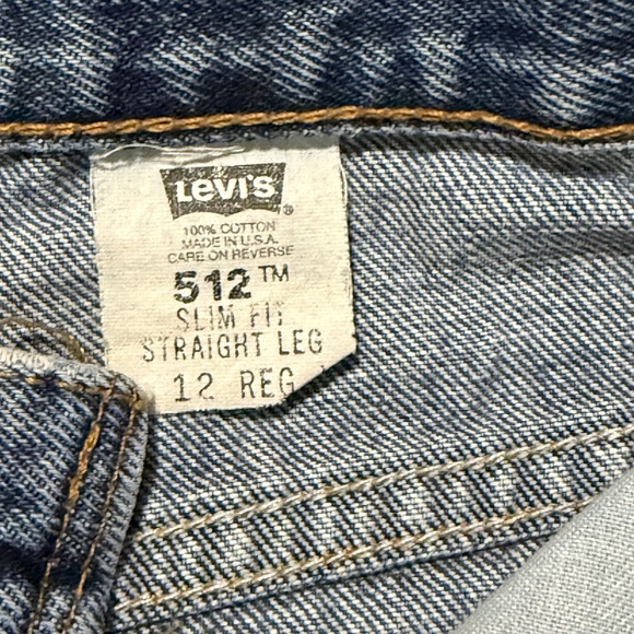 Vintage Levis 512 Jeans Womens 12 Regular‎ Slim Fit Straight Leg Distressed 90s - Picture 5 of 5